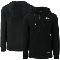 Kansas City Chiefs Cutter & Buck Primary Mark Roam Eco Recycled Half-Zip Pullover Hoodie Black - NFL