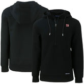 New York Giants Cutter & Buck Primary Mark Roam Eco Recycled Half-Zip Pullover Hoodie Black - NFL