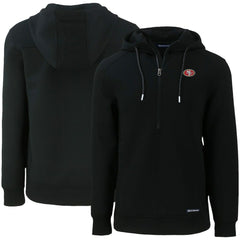 San Francisco 49ers Cutter & Buck Primary Mark Roam Eco Recycled Half-Zip Pullover Hoodie Black - NFL