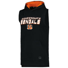 Cincinnati Bengals MSX by Michael Strahan Captain Sleeveless Hoodie T-Shirt Black - NFL