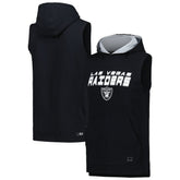 Las Vegas Raiders MSX by Michael Strahan Captain Sleeveless Hoodie T-Shirt Black - NFL