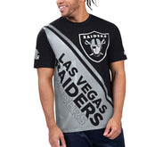 Las Vegas Raiders Starter Finish Line Extreme Graphic T-Shirt Black/Silver - NFL