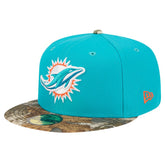 New Era Miami Dolphins Aqua Active Two-Tone Camo 59FIFTY Fitted Hat - NFL
