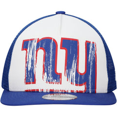 New Era New York Giants Distressed 9FIFTY A-Frame Snapback Hat White/Royal - NFL