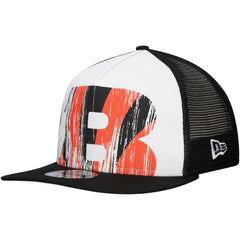 New Era Cincinnati Bengals Distressed 9FIFTY A-Frame Snapback Hat White/Black - NFL