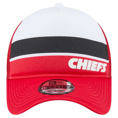 Kansas City Chiefs New Era Sport Night Color Block 9FORTY A-Frame Trucker Adjustable Hat White/Red - NFL