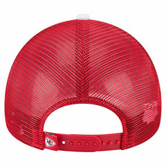 Kansas City Chiefs New Era Sport Night Color Block 9FORTY A-Frame Trucker Adjustable Hat White/Red - NFL