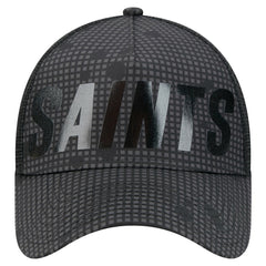 New Orleans Saints New Era Midnight Ink Tonal Text A-Frame Trucker 9FORTY Adjustable Hat Black - NFL