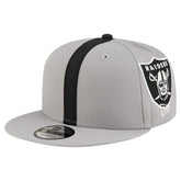 Las Vegas Raiders New Era Helmet 9FIFTY Snapback Hat Gray - NFL