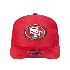 San Francisco 49ers New Era Adventure Camo Trucker 9SEVENTY Stretch-Snap Adjustable Hat Scarlet - NFL