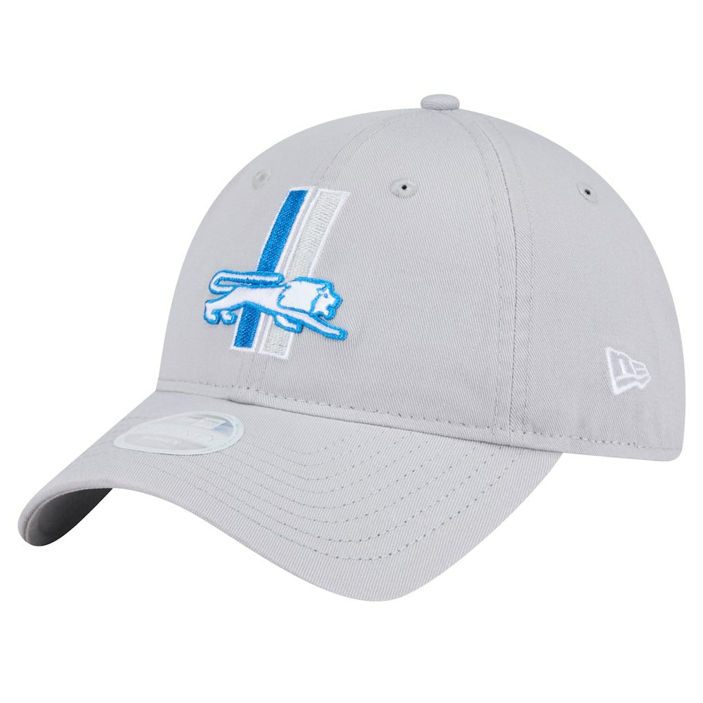 Detroit Lions New Era Women's Throwback Main Core Classic 2.0 9TWENTY Adjustable Hat Silver - NFL