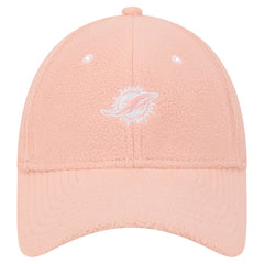 Miami Dolphins New Era Women's Cozy Sherpa 9FORTY Adjustable Hat Light Pink - NFL