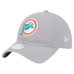 Miami Dolphins New Era Women's Throwback 9TWENTY Adjustable Hat Gray - NFL
