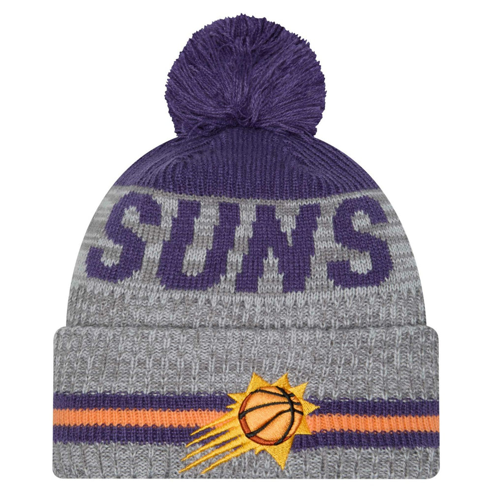 New Era - Phoenix Suns Sport Night Runner Cuffed Knit Hat with Pom - Gray