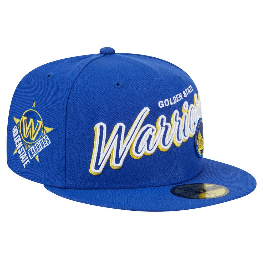 New Era - Golden State Warriors Sport Night Script Sided 59FIFTY Fitted Hat - Royal