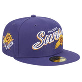 New Era - Phoenix Suns Sport Night Script Sided 59FIFTY Fitted Hat - Purple