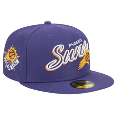 New Era - Phoenix Suns Sport Night Script Sided 59FIFTY Fitted Hat - Purple
