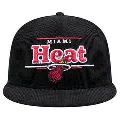 New Era - Miami Heat Throwback Display Corduroy 9FIFTY Snapback Hat - Black
