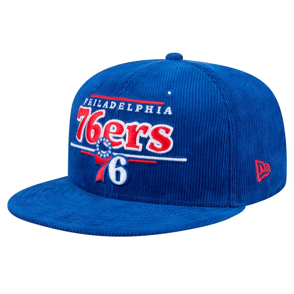 New Era - Philadelphia 76ers Throwback Display Corduroy 9FIFTY Snapback Hat - Royal