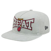 New Era - Miami Heat Throwback Corduroy Golfer Snapback Hat - Gray