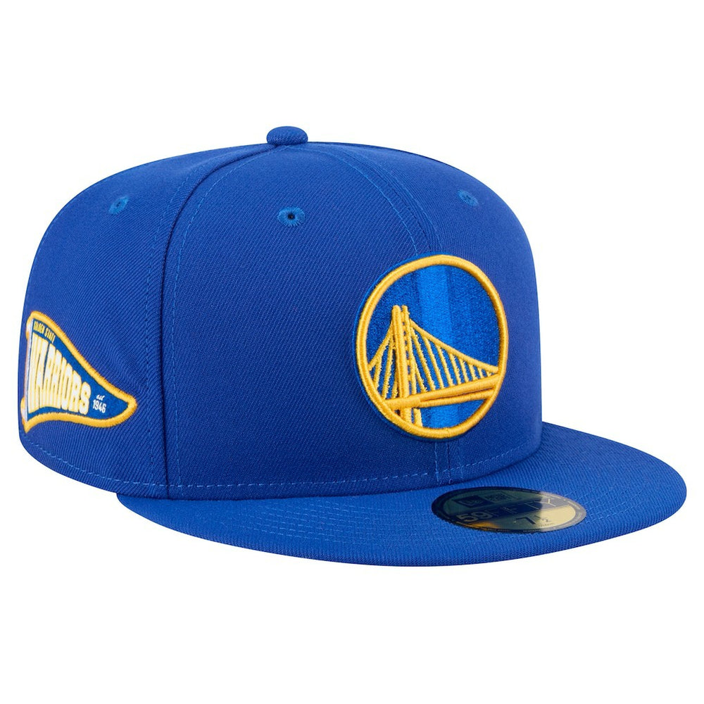New Era - Golden State Warriors Throwback Pennant 59FIFTY Fitted Hat - Royal