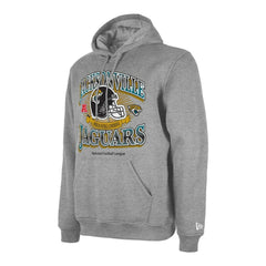 Jacksonville Jaguars New Era Retro Pullover Hoodie Heather Gray - NFL
