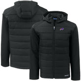 Buffalo Bills Cutter & Buck Big & Tall Evoke Hybrid Eco Softshell Recycled Full-Zip Hooded Jacket Black - NFL