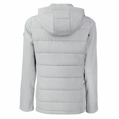 Detroit Lions Cutter & Buck Women's Evoke PrimaLoft Hybrid Eco Softshell Recycled Full-Zip Hooded Jacket Gray - NFL