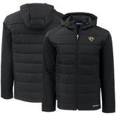 Jacksonville Jaguars Cutter & Buck Evoke PrimaLoft Hybrid Eco Softshell Recycled Full-Zip Hooded Jacket Black - NFL