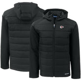 Kansas City Chiefs Cutter & Buck Evoke PrimaLoft Hybrid Eco Softshell Recycled Full-Zip Hooded Jacket Black - NFL