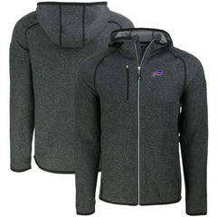 Buffalo Bills Cutter & Buck Mainsail Full-Zip Hooded Jacket Heather Charcoal - NFL