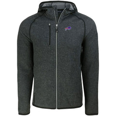 Buffalo Bills Cutter & Buck Mainsail Full-Zip Hooded Jacket Heather Charcoal - NFL