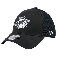 New Era Miami Dolphins Black Main Neo 39THIRTY Flex Hat - NFL