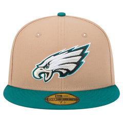 Philadelphia Eagles New Era Logo Main 59FIFTY Fitted Hat Tan - NFL
