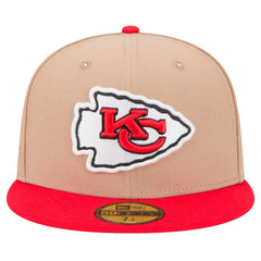 Kansas City Chiefs New Era Logo Main 59FIFTY Fitted Hat Tan - NFL
