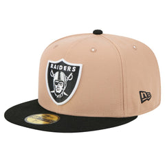 Las Vegas Raiders New Era Logo Main 59FIFTY Fitted Hat Tan - NFL