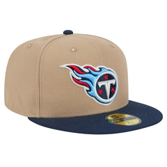 Tennessee Titans New Era Logo Main 59FIFTY Fitted Hat Tan - NFL
