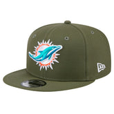 Miami Dolphins New Era Main 9FIFTY Snapback Hat Olive - NFL