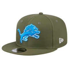 Detroit Lions New Era Main 9FIFTY Snapback Hat Olive - NFL