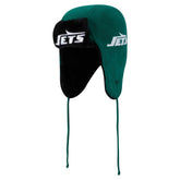 New York Jets New Era Helmet Head Trapper Knit Hat Green - NFL