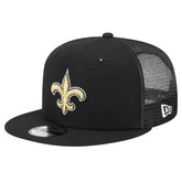 New Orleans Saints New Era Main Trucker 9FIFTY Snapback Hat Black - NFL
