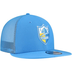 Los Angeles Chargers New Era Throwback Main Trucker 9FIFTY Snapback Hat Powder Blue - NFL