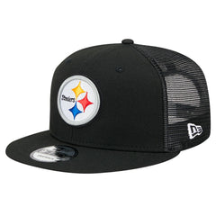 Pittsburgh Steelers New Era Main Trucker 9FIFTY Snapback Hat Black - NFL