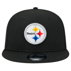 Pittsburgh Steelers New Era Main Trucker 9FIFTY Snapback Hat Black - NFL