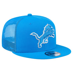 Detroit Lions New Era Main Trucker 9FIFTY Snapback Hat Blue - NFL