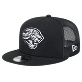 New Era Jacksonville Jaguars Black Main Trucker 9FIFTY Snapback Hat - NFL