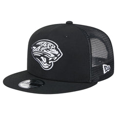 New Era Jacksonville Jaguars Black Main Trucker 9FIFTY Snapback Hat - NFL