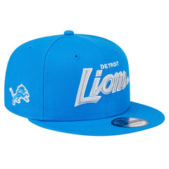 Detroit Lions New Era Main Script 9FIFTY Snapback Hat Blue - NFL