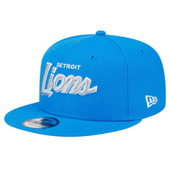 Detroit Lions New Era Main Script 9FIFTY Snapback Hat Blue - NFL