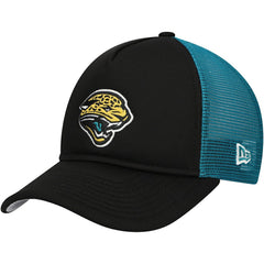 Jacksonville Jaguars New Era Youth A-Frame 9FORTY Trucker Adjustable Hat Black - NFL